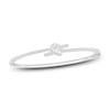 Thumbnail Image 1 of Diamond Bangle Bracelet 1 ct tw Pear/Round 14K White Gold 7.5&quot;