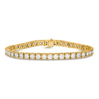 14k Yellow Gold 3MM Tennis Bracelet – David's House of Diamonds