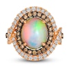 Thumbnail Image 3 of Le Vian Natural Opal Ring 1-1/2 ct tw Diamonds Round 14K Strawberry Gold