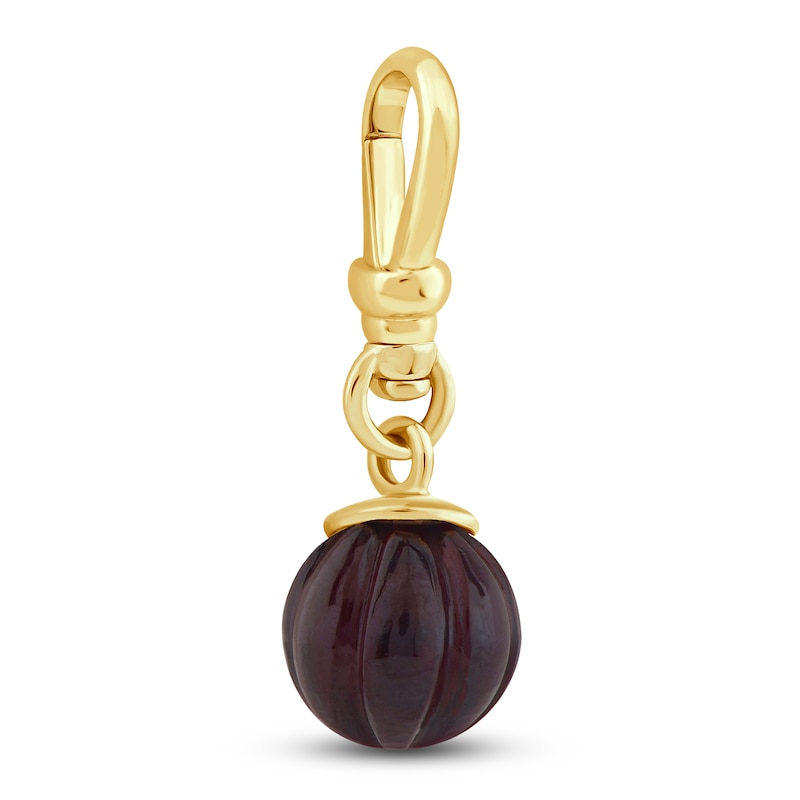 Main Image 2 of Charm'd by Lulu Frost 10K Yellow Gold 9MM Garnet January Birthstone Charm