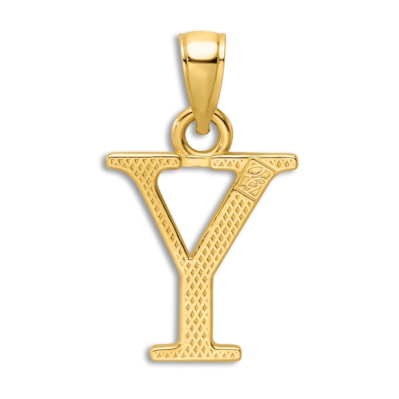 Main Image 3 of Initial Y Necklace 14K Yellow Gold 18&quot;