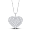 Thumbnail Image 0 of Shy Creation Diamond Heart Pendant Necklace 2-5/8 ct tw Round 14K White Gold 18" SC55023659