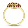 Thumbnail Image 3 of Natural Garnet Heart Ring 10K Yellow Gold