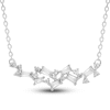 Thumbnail Image 0 of Diamond Pendant Necklace 3/8 ct tw Baguette/Round 10K White Gold 18"