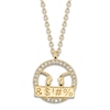 Thumbnail Image 1 of Shy Creation Diamond Emoji Necklace 1/20 ct tw Round 14K Yellow Gold 18&quot; SC55024101