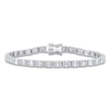 Thumbnail Image 1 of Shy Creation Diamond Tennis Bracelet 2-5/8 ct tw Round/Baguette 14K White Gold 7&quot; SC55024435