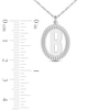 Thumbnail Image 2 of Initial Pendant Necklace Sterling Silver 18&quot;