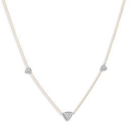 Le Vian Diamond Pendant Necklace 1/8 ct tw Round 14K Two-Tone Gold 17&quot;