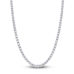 Diamond Tennis Necklace 5 ct tw Round 14K White Gold 16.5&quot;