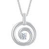 Thumbnail Image 3 of Diamond Spiral Pendant Necklace 1/8 ct tw Round 14K White Gold 18&quot;