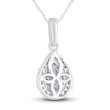 Thumbnail Image 2 of Diamond Necklace 1/4 ct tw Round 14K White Gold 19"