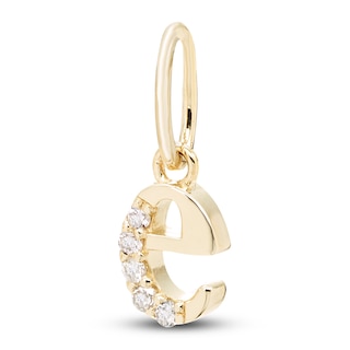 Diamond Accent Letter E Charm 10K Yellow Gold | Jared