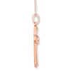 Thumbnail Image 2 of Diamond Cross Necklace 1/4 ct tw Round 14K Rose Gold