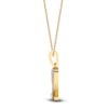 Thumbnail Image 3 of Diamond Ribbon Pendant Necklace 1/10 ct tw Round 14K Yellow Gold 18&quot;