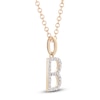 Thumbnail Image 1 of Diamond Letter B Necklace 1/10 ct tw Round 14K Yellow Gold 18"