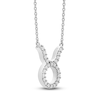 Thumbnail Image 2 of Diamond Taurus Necklace 1/10 ct tw Round 14K White Gold 17&quot;