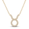 Thumbnail Image 1 of Diamond Taurus Necklace 1/10 ct tw Round 14K Yellow Gold 17&quot;