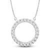 Thumbnail Image 1 of Diamond Circle Pendant Necklace 1/5 ct tw Round 14K White Gold 18&quot;