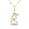 Thumbnail Image 1 of Diamond Letter G Pendant Necklace 1/20 ct tw Round 10K Yellow Gold 18&quot;