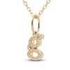 Thumbnail Image 2 of Diamond Letter G Pendant Necklace 1/20 ct tw Round 10K Yellow Gold 18&quot;