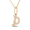 Thumbnail Image 2 of Diamond Letter P Pendant Necklace 1/20 ct tw Round 10K Yellow Gold 18&quot;