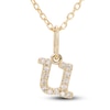 Thumbnail Image 1 of Diamond Letter U Pendant Necklace 1/20 ct tw Round 10K Yellow Gold 18&quot;