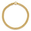 Thumbnail Image 3 of High-Polish Curb Chain Bracelet 24K Yellow Gold 7.5&quot; 5.0mm