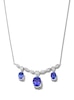 Thumbnail Image 1 of Jared Atelier Oval-Cut Natural Tanzanite & Diamond Necklace 2-7/8 ct tw Platinum 17&quot;