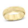 Thumbnail Image 1 of Textured Milgrain Wedding Band 14K Yellow Gold 7.0mm