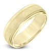 Thumbnail Image 2 of Textured Milgrain Wedding Band 14K Yellow Gold 7.0mm