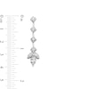 Thumbnail Image 3 of Jared Atelier Round & Marquise-Cut Diamond Drop Earrings 7-1/10 ct tw Platinum