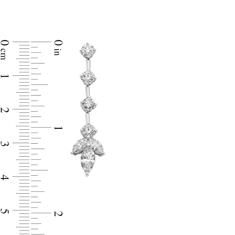 Main Image 3 of Jared Atelier Round & Marquise-Cut Diamond Drop Earrings 7-1/10 ct tw Platinum