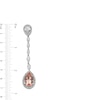 Thumbnail Image 3 of Jared Atelier Pear-Shaped Natural Morganite & Diamond Earrings 6 ct tw Platinum