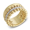 Thumbnail Image 1 of Italia D'Oro Diamond Faux Bead Stack Ring 1/5 ct tw Round 14K Yellow Gold