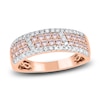 Thumbnail Image 1 of White & Pink Diamond Anniversary Ring 3/4 ct tw 14K Rose Gold