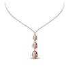 Thumbnail Image 1 of Kallati Pear-Shaped Natural Morganite & Diamond Y-Neck Necklace 1/4 ct tw 14K Two-Tone Gold