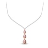 Thumbnail Image 2 of Kallati Pear-Shaped Natural Morganite & Diamond Y-Neck Necklace 1/4 ct tw 14K Two-Tone Gold