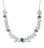 Thumbnail Image 1 of Jared Atelier Natural Blue Zircon & Diamond Necklace 18-1/8 ct tw Platinum 18&quot;