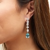 Thumbnail Image 2 of Jared Atelier Natural Blue Topaz & Diamond Drop Earrings 9-7/8 ct tw Platinum