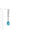 Thumbnail Image 3 of Jared Atelier Natural Blue Topaz & Diamond Drop Earrings 9-7/8 ct tw Platinum