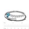 Thumbnail Image 1 of Jared Atelier Natural Blue Topaz & Diamond Bangle Bracelet 8-1/5 ct tw Platinum