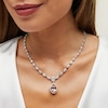 Thumbnail Image 2 of Jared Atelier Pear-Shaped Natural Morganite & Diamond Necklace 19-1/3 ct tw Platinum 17&quot;