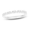 Thumbnail Image 1 of Baguette & Round-Cut Diamond Stackable Fashion Ring 1/4 ct tw 10K White Gold