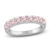 Thumbnail Image 0 of Lab-Created Pink Diamond Anniversary Ring 1 ct tw 14K White Gold