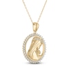 Thumbnail Image 1 of Diamond Our Lady of Guadalupe & Child Necklace 1/3 ct tw 10K Yellow Gold 18"