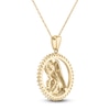 Thumbnail Image 2 of Diamond Our Lady of Guadalupe & Child Necklace 1/3 ct tw 10K Yellow Gold 18"