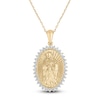 Thumbnail Image 0 of Diamond Our Lady of Guadalupe Oval Necklace 1/3 ct tw 10K Yellow Gold 18"