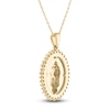 Thumbnail Image 2 of Diamond Our Lady of Guadalupe Oval Necklace 1/3 ct tw 10K Yellow Gold 18"