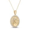 Thumbnail Image 1 of Diamond Our Lady of Guadalupe Filigree Necklace 1/3 ct tw 10K Yellow Gold 18"