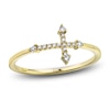 Thumbnail Image 1 of Shy Creation Diamond Sideways Cross Ring 1/15 ct tw 14K Yellow Gold SC55008655